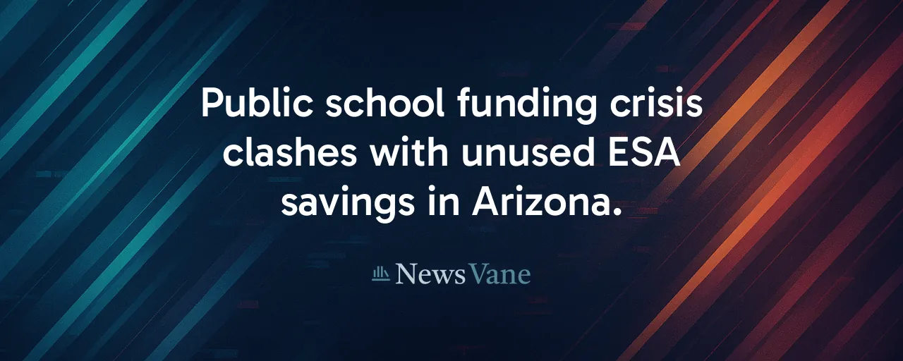 Public school funding crisis clashes with unused ESA savings in Arizona.