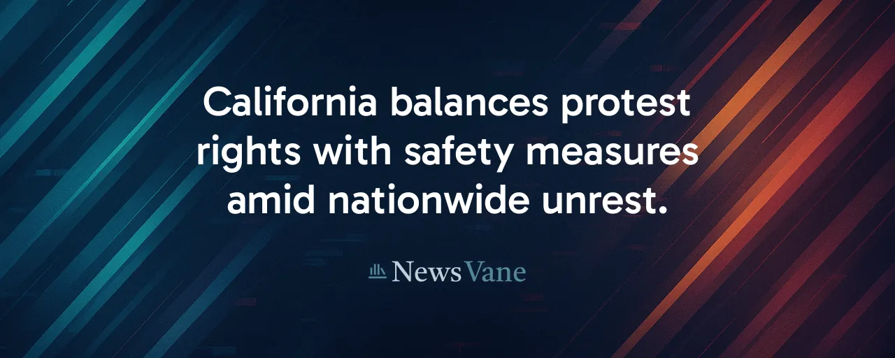 California balances protest rights with safety measures amid nationwide unrest.