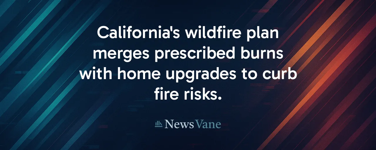 California's wildfire plan merges prescribed burns with home upgrades to curb fire risks.
