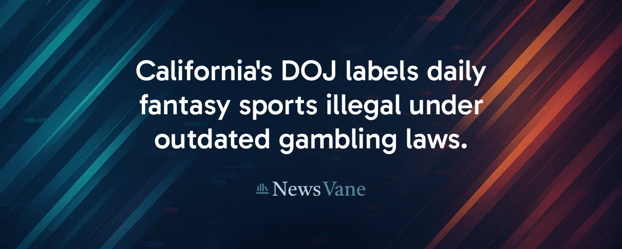 California's DOJ labels daily fantasy sports illegal under outdated gambling laws.