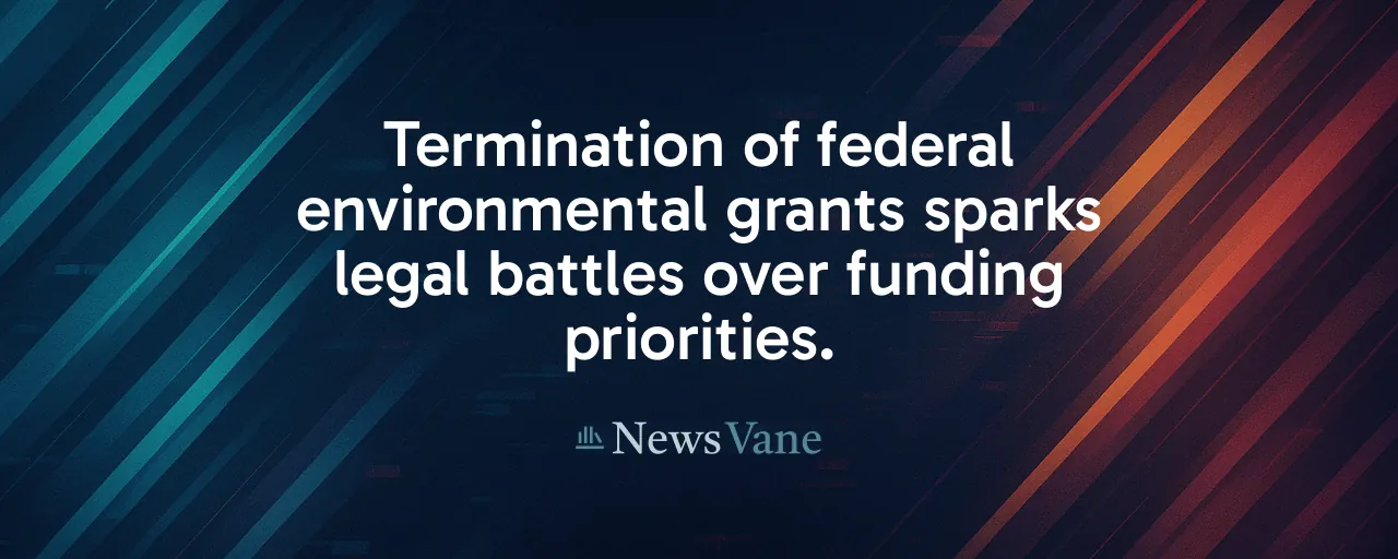 Termination of federal environmental grants sparks legal battles over funding priorities.