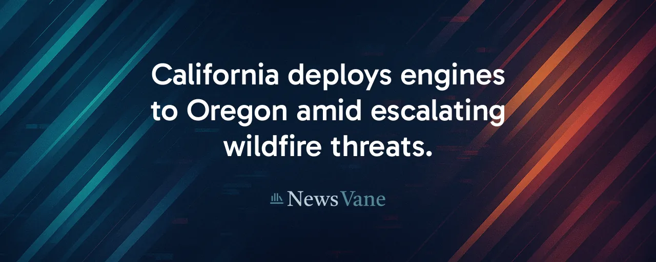 California deploys engines to Oregon amid escalating wildfire threats.