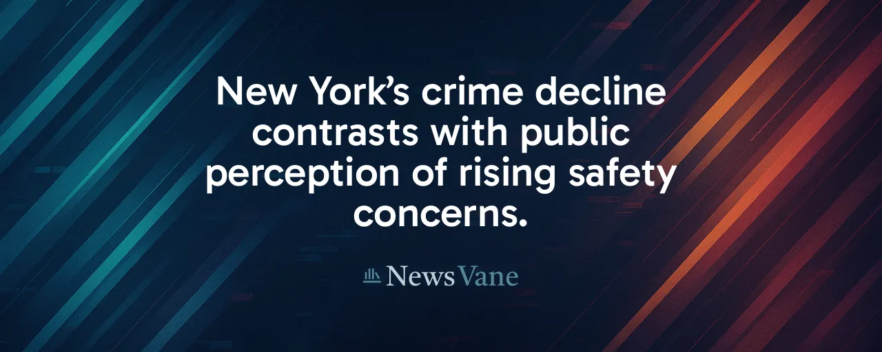 New York’s crime decline contrasts with public perception of rising safety concerns.