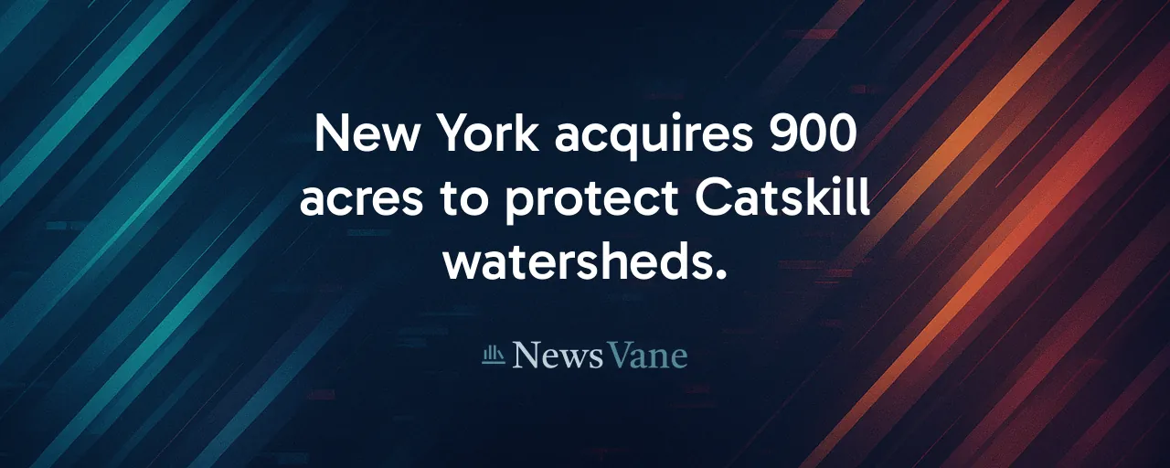 New York acquires 900 acres to protect Catskill watersheds.