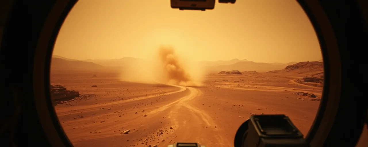Mars Dust Devil Swallows Another in Wild Perseverance Video