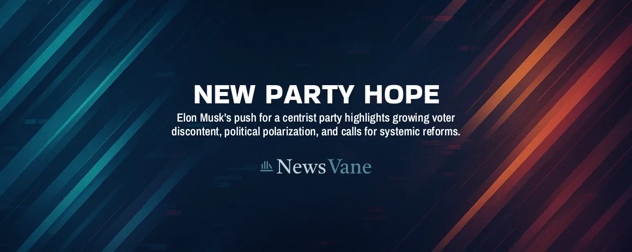 New Party Hope: Elon Musk's push for a centrist party highlights growing voter discontent, political polarization, and calls for systemic reforms.