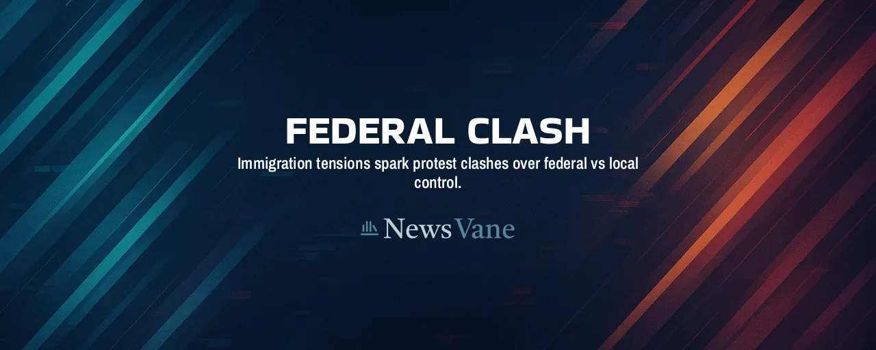 Federal Clash: Immigration tensions spark protest clashes over federal vs local control.