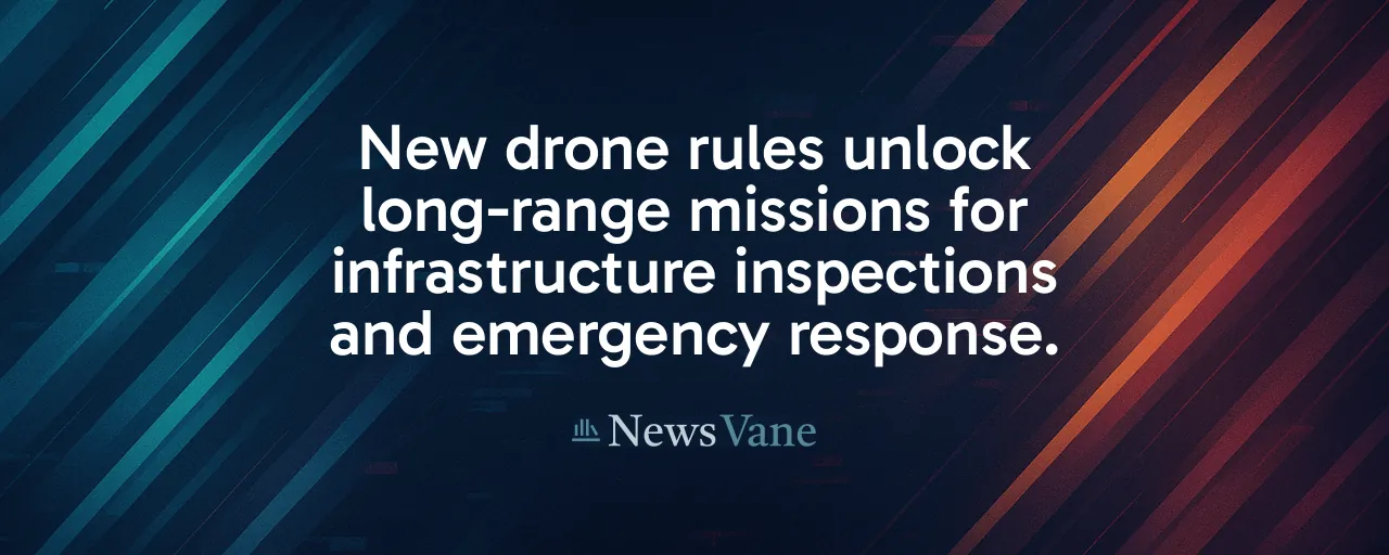 New drone rules unlock long-range missions for infrastructure inspections and emergency response.