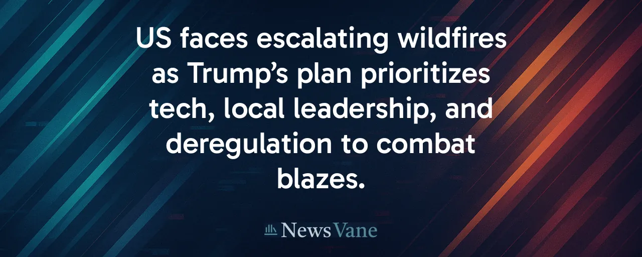 US faces escalating wildfires as Trump’s plan prioritizes tech, local leadership, and deregulation to combat blazes.
