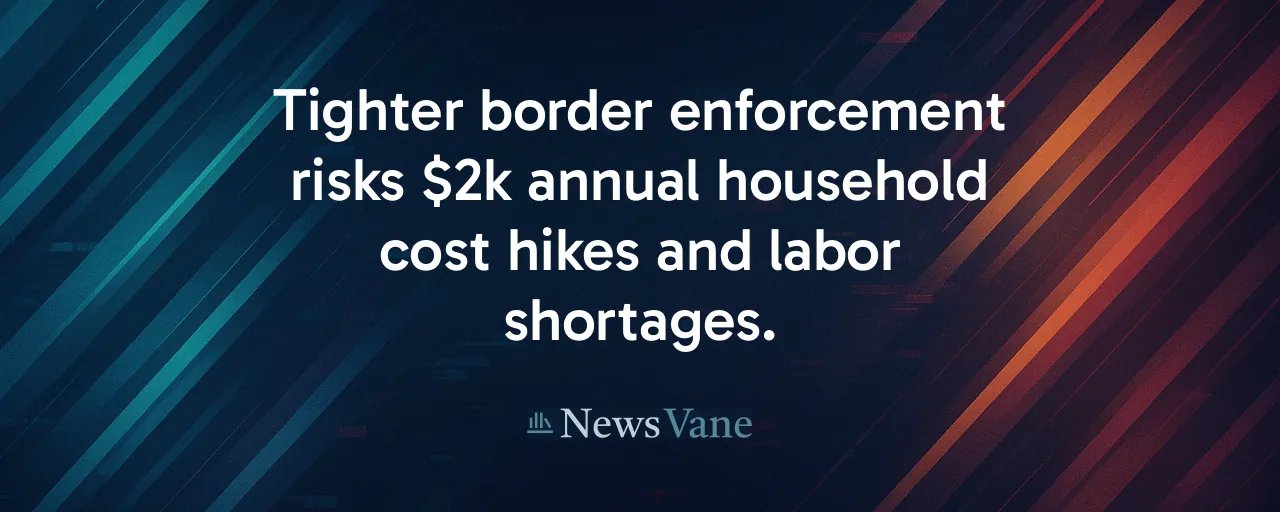 Tighter border enforcement risks $2k annual household cost hikes and labor shortages.