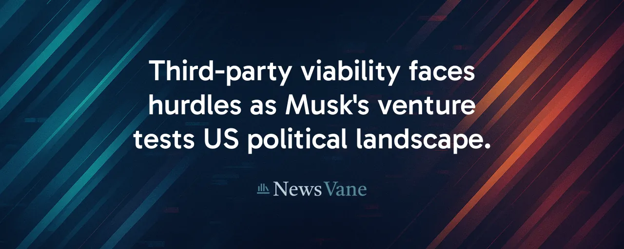 Third-party viability faces hurdles as Musk's venture tests US political landscape.