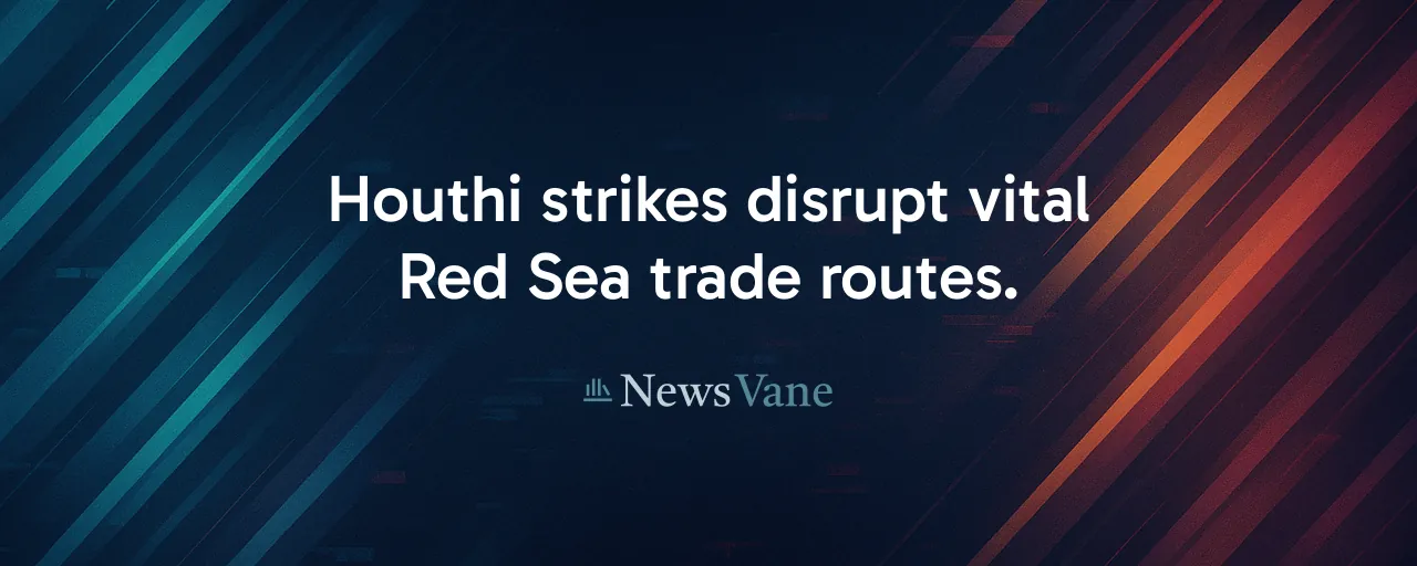 Houthi strikes disrupt vital Red Sea trade routes.